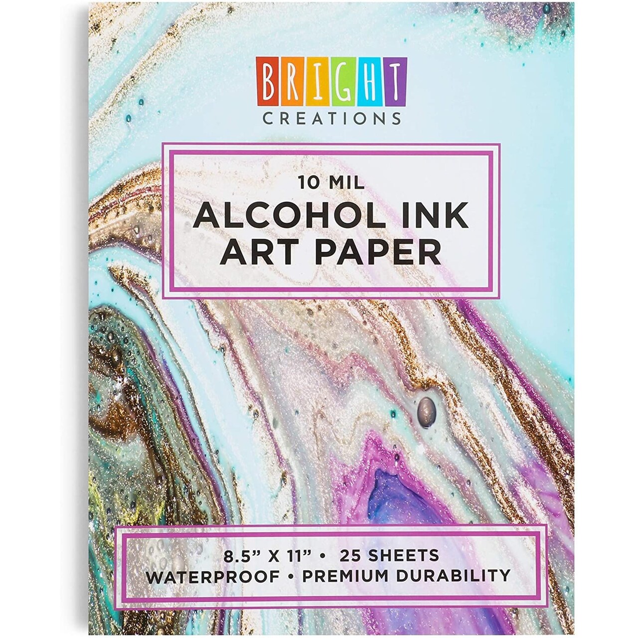 Alcohol Ink Pad Art Paper (8.5 x 11 Inches, 25 Sheets)